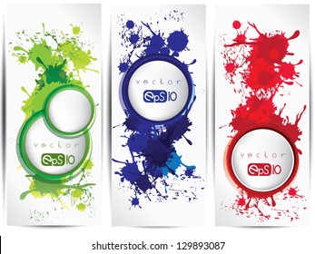 Background with colorful spots and frame for text