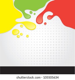 Background with colorful spots on a white. Vector illustration. / Colorful spots