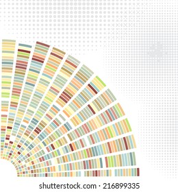 Background with colorful spots and sprays on a white. Vector