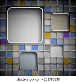 Background with colorful squares for text. Eps 10