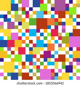 Fondo en cuadrados coloridos de varios tamaños. Un cuadrado colorido de diferentes tamaños para su uso en una presentación o en una pancarta