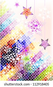 background with colorful stars