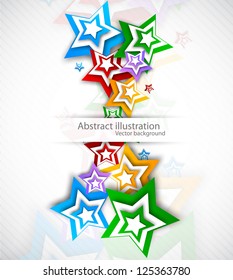 Background with colorful stars