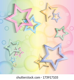 background with colorful stars 