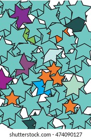 Background with colorful stars