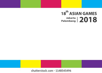 Background With Colorful Striped For Asian Games 2018