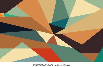 Background from colorful triangles. Minimalism, loft, art. SSTK bold. Vector line icon for Business