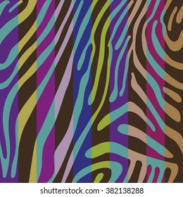 Background with colorful Zebra skin pattern