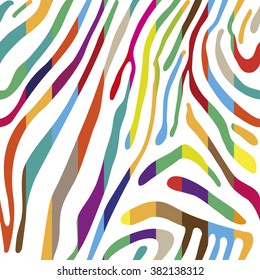 Background with colorful Zebra skin pattern