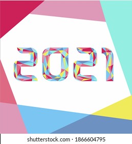 background colorfull lowpoly art 2021