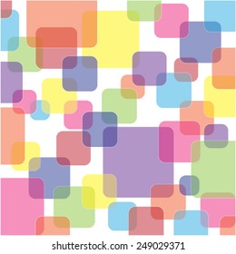 background with colorful-transparent squares