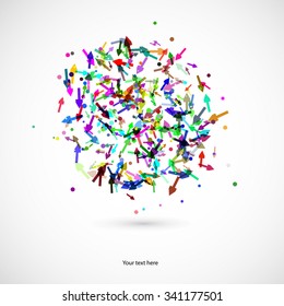background with colors arrows and circles for your text