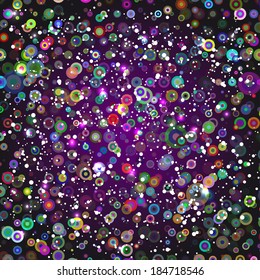background with colors circles on dark. In the vector is used clipping mask. Eps10