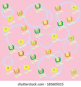 the background colors and gentle circles