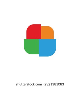 Background, colors geometric symbol simple logo vector