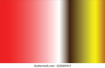 background colors red, white, dark brown, orange and yellow