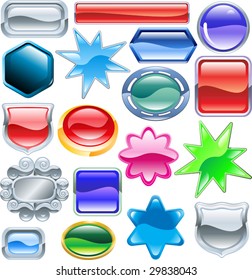 Background colourful web design elements ready for you to add messages or icons. No blends or meshes used