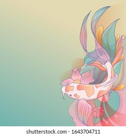It is background combination of animal and floral element, with soft color