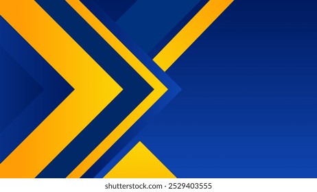O plano de fundo é uma combinação de amarelo brilhante e azul escuro que cria um contraste dinâmico. Este design é adequado para gráficos modernos, cartazes, apresentações ou outro conteúdo visual.
