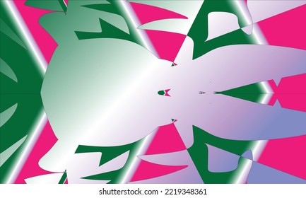 background with a combination of dark green, white, pink and purple colors