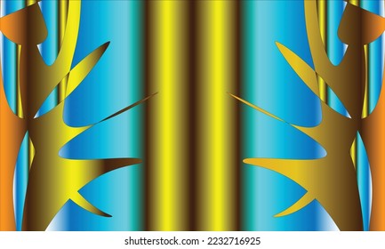background with a combination of gold, blue, turquoise, white, dark brown and orange