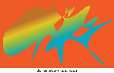 fondo con una combinación de colores naranja, amarillo, verde y azul claro