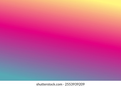 The background is a combination of sea green, light yellow, magenta gradations