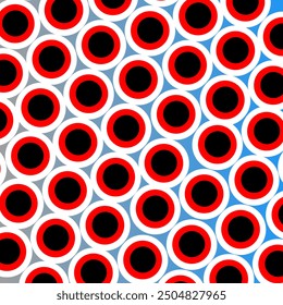 The background combines colorful circles to create an optical illusion. 