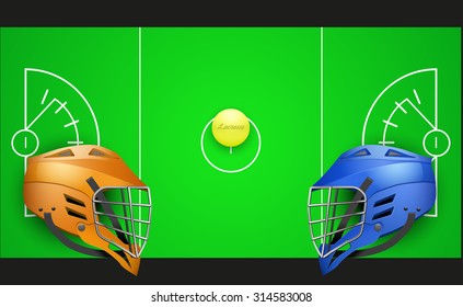 Background of competition teams in lacrosse. Vector illustration.