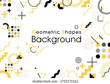 
Background composed of geometric shapes. Yellow and Black. Vector data.