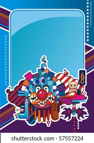 Background composition with the clown