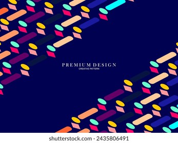 Background for the composition of colorful minimalist line art shapes with a modern concept.