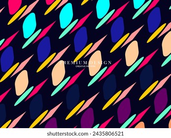 Background for the composition of colorful minimalist line art shapes with a modern concept.