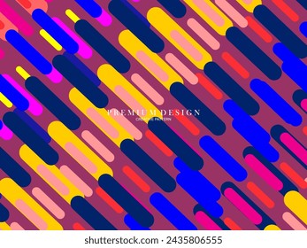 Background for the composition of colorful minimalist line art shapes with a modern concept.