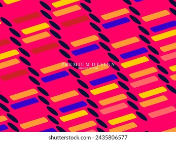 Background for the composition of colorful minimalist line art shapes with a modern concept.