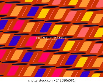 Background for the composition of colorful minimalist line art shapes with a modern concept.