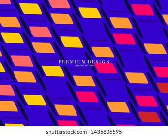 Background for the composition of colorful minimalist line art shapes with a modern concept.