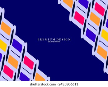 Background for the composition of colorful minimalist line art shapes with a modern concept.