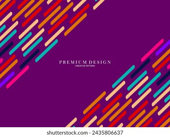 Background for the composition of colorful minimalist line art shapes with a modern concept.