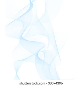 Background composition of light blue curved lines