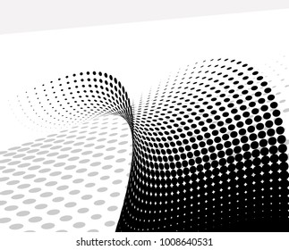 Background Composition, Web Template (Halftone) Vector Illustration