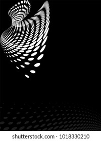 Background Composition, Web Template (Halftone) Vector Illustration