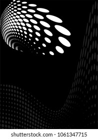 Background Composition, Web Template (Halftone) Vector Illustration