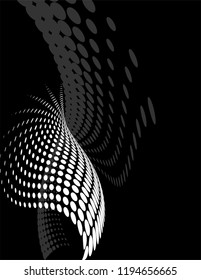 Background Composition, Web Template (Halftone) Design Vector Art Illustration