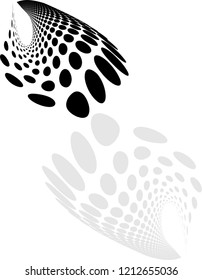 Background Composition, Web Template (Halftone) Design Vector Art Illustration