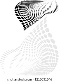 Background Composition, Web Template (Halftone) Design Vector Art Illustration