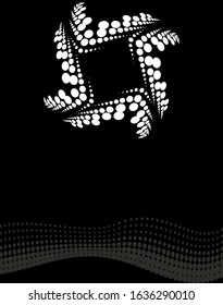 Background Composition, Web Template (Halftone) Vector Illustration