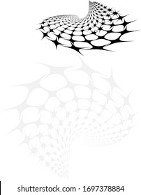 Background Composition, Web Template (Halftone) Design Vector Art Illustration