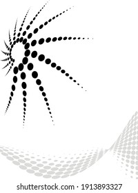 Background Composition, Web Template (Halftone) Vector Illustration