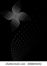 Background Composition, Web Template (Halftone) Design Vector Art Illustration